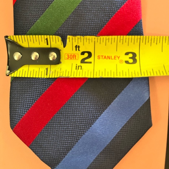 ✨NEW✨ Authentic Thomas Pink Navy Blue Tie wStripes - Picture 4 of 4